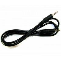 Шнур штекер 3.5 стерео - штекер 3.5 стерео 4.0мм чорний 1.2 метра