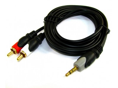 Зображення Шнур джек 3.5 - 2RCA HQ  1.2 метра у категорії Штекер 3.5