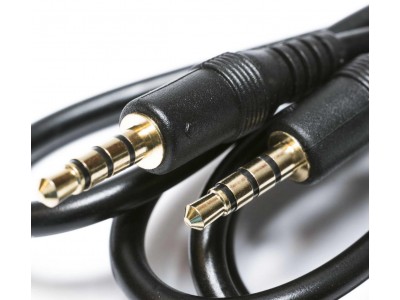 Зображення Шнур штекер 3,5ст*4х./штекер 3,5ст*4х., 4мм. чорний , (1.5м) у категорії