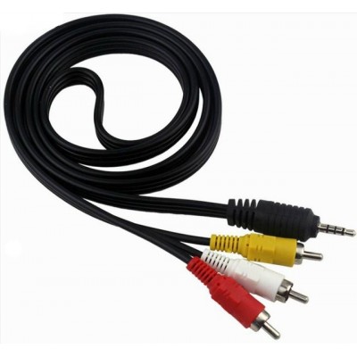 Зображення Шнур штекер 3.5 4х - 3RCA HQ 15mm x 1.8 m у категорії Штекер 3.5