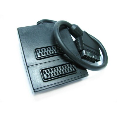 Перехідник шт.скарт/2гн.скарт in/out