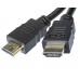 Кабель HDMI - HDMI  V-1.4 діам ( 6мм) + фільтр чорний 1м.