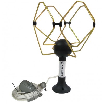 Зображення Телевізійна антена T2 KORONA ATB-1K кімнатна з підсилювачем +32дб у категорії Телевізійні антени