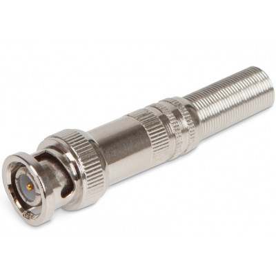 Зображення Штекер BNC під кабель, з пружиною, латунь у категорії BNС