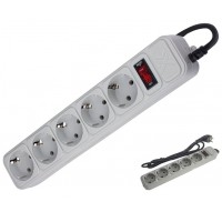 Фільтр мережевий Maxxter SPM5-G-15G 5 розеток 10A 4.5 метри (сірий) Фільтр мережевий Maxxter SPM5-G-15G 5 розеток 10A 4.5 метри (сірий)