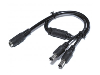 Зображення Перехідник 1гніздо 2.1x5.5mm - 2 штекера 2.1x5.5mm  (кабель 0,5m) у категорії DC - ПЕРЕХІДНИКИ