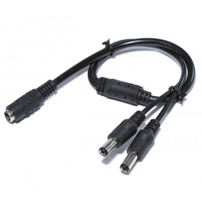 Зображення Перехідник 1гніздо 2.1x5.5mm - 2 штекера 2.1x5.5mm  (кабель 0,5m) у категорії DC - ПЕРЕХІДНИКИ