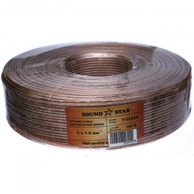 Зображення Кабель акустичний 2х1.00 прозорий (CCA) у категорії АКУСТИЧНИЙ КАБЕЛЬ