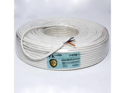 Кабель сигнальний 8х0.22mm + екран