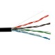 Вита пара UTP(PE) Сat.5e Omega 2х2x0.48 CU чорний 305м Вита пара UTP(PE) Сat.5e Omega 2х2x0.48 CU чорний 305м