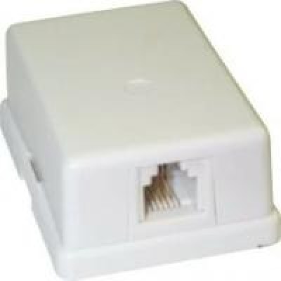 Зображення Коробка телефонна --1гн.RG11 (6P4C) у категорії RJ11 - ТЕЛЕФОНІЯ