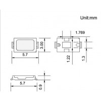 Кристал SMD5630 Білий 6000K 0.5W Кристал SMD5630 Білий 6000K 0.5W