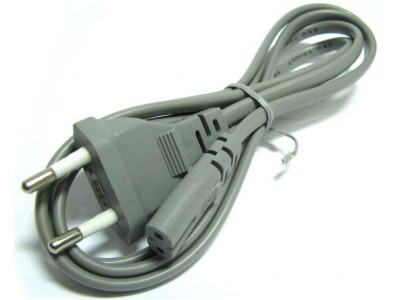 Зображення Шнур мережевий сірий 2х0.22mm 1.8 метра у категорії Мережеві