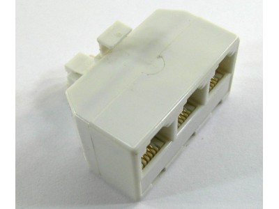 Перехідник штекер RJ11  - 3 гнізда RJ11