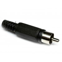 Штекер RCA чорний (пластик)
