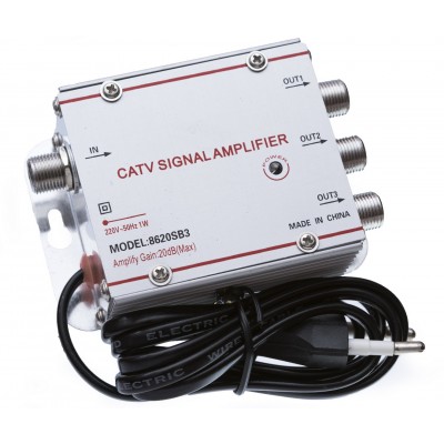 Зображення Розгалужувач активний 8620SB3 (+20db) 3 ТВ у категорії Розгалужувачі антенні