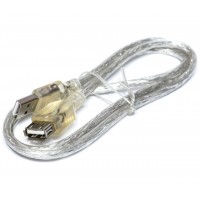 Шнур USB штекер А - гніздо А || V2.0 5.0мм прозорий, 0.8 метра Шнур USB штекер А - гніздо А || V2.0 5.0мм прозорий, 0.8 метра