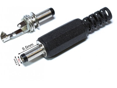 Штекер DC 1.7x4.0mm х 9.5mm