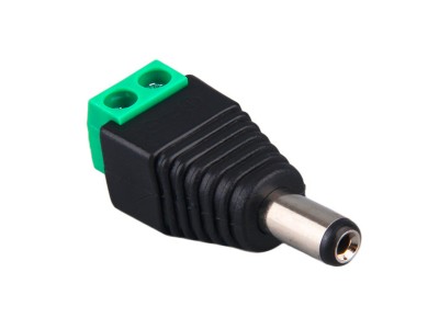 Штекер DC 2.1x5.5mm / під гвинт чорний