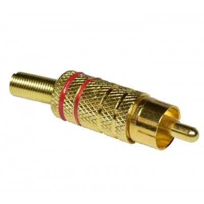 Зображення Штекер RCA GOLD (червоний) 4mm у категорії RCA