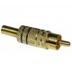 Штекер RCA GOLD (чорний) 4mm