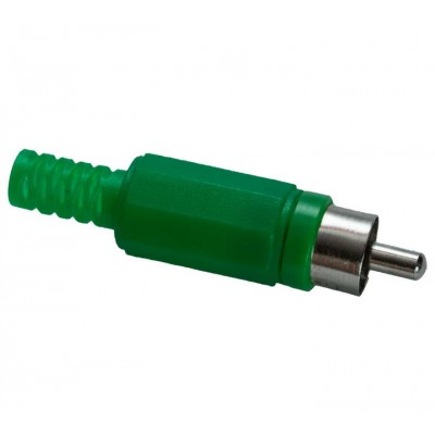Зображення Штекер RCA зелений (пластмаса) у категорії RCA
