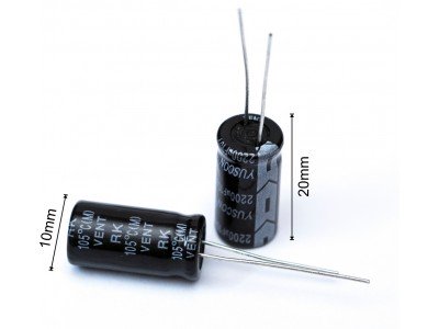 Зображення Конденсатор 2200мкф*10в*105С /10*20 RK у категорії КОНДЕНСАТОРИ