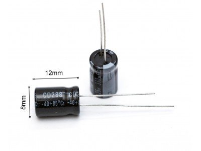 Зображення Конденсатор 330мкф*25в*85С /(8*12) ChongX у категорії КОНДЕНСАТОРИ