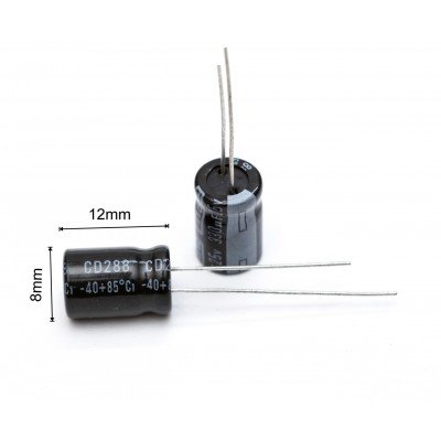 Зображення Конденсатор 330мкф*25в*85С /(8*12) ChongX у категорії КОНДЕНСАТОРИ