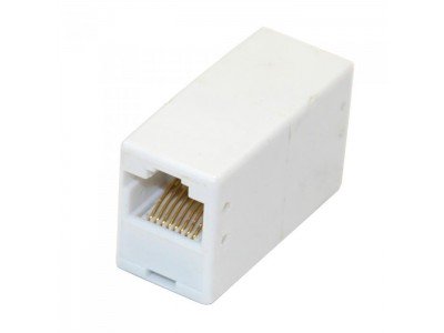 Зображення Перехідник гніздо 8p8c - гніздо 8p8c || бочка RJ-45 у категорії Інтернет перехідники