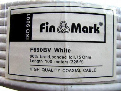 Зображення Finmark BV690 100м, білий || Телевізійний кабель у категорії Телевізійний кабель