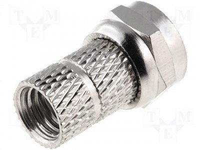 Зображення Штекер F для кабеля  # 4.8х20 латунь у категорії F - роз'єми