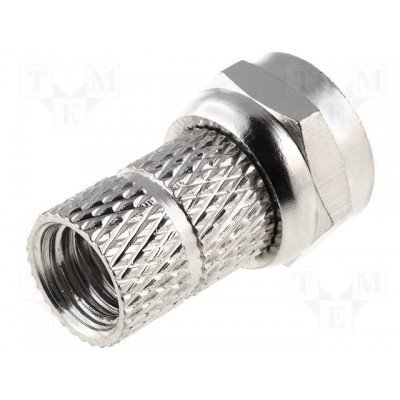 Зображення Штекер F для кабеля  # 4.8х20 латунь у категорії F - роз'єми