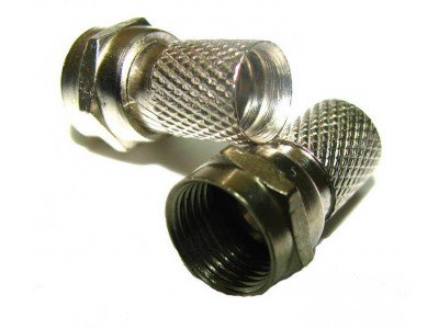 Зображення Штекер F для кабеля  # 6.2х18 цинк у категорії F - роз'єми