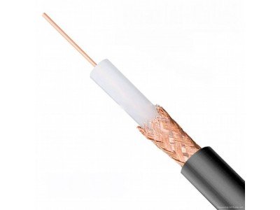 Зображення Кабель RG-58  0.8Cu+0.12 одножильний чорний у категорії Телевізійний кабель