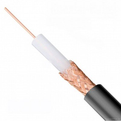 Зображення Кабель RG-58  0.8Cu+0.12 одножильний чорний у категорії Телевізійний кабель