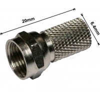 Штекер F для кабеля  # 6.5х19.5 Trilink латунь