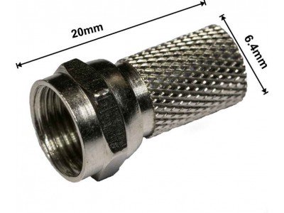 Зображення Штекер F для кабеля  # 6.5х19.5 Trilink латунь у категорії F - роз'єми