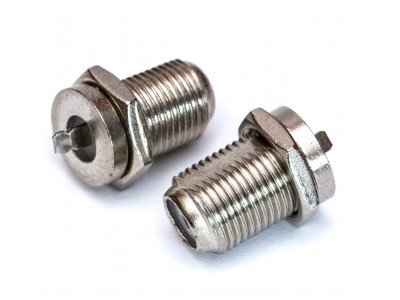 Зображення Гніздо F - монтажне під гайку  (цинк) 18мм. у категорії F - роз'єми