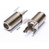 Гніздо F - монтажне на плату  (Латунь)