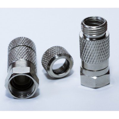 Зображення Штекер F для кабеля  # 6.5х26 герметичний латунь у категорії F - роз'єми