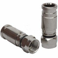 Штекер F для кабеля RG-6, компресійний (метал), мідь