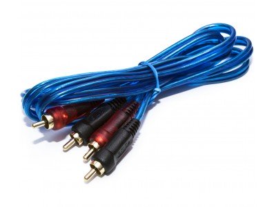 Зображення Шнур 2RCA - 2RCA Gold blue 1.5 метра у категорії Скарт