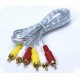 Шнур 3RCA - 3RCA white || 1.0 метра Шнур 3RCA - 3RCA white || 1.0 метра