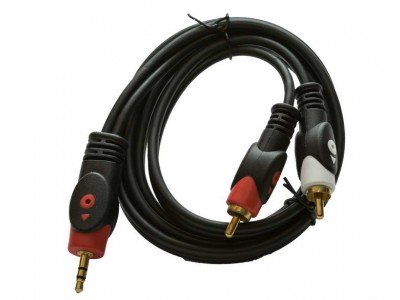 Зображення Шнур джек 3.5 - 2RCA HQ 1.8 метра у категорії Штекер 3.5