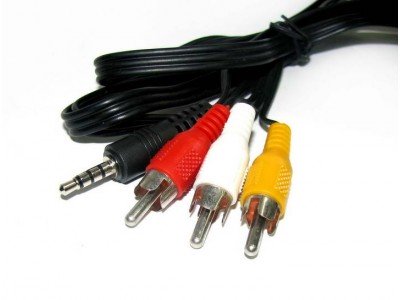 Зображення Шнур штекер 3,5ст*4х./3RCA 17mm x 0.7m у категорії