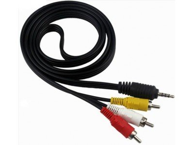 Зображення Шнур штекер 3.5 4х - 3RCA HQ 15mm x 1.8 m у категорії Штекер 3.5