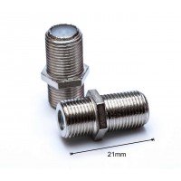 Перехідник F-бочка (F-гн./F-гн.) + гайка 21mm Перехідник F-бочка (F-гн./F-гн.) + гайка 21mm