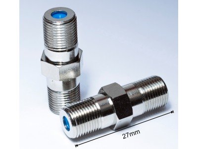 Зображення Перехідник F-гніздо - F-гніздо || 27mm у категорії Телевізійні перехідники