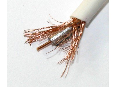 Зображення Кабель RG-58  0.8Cu+0.12 одножильний  білий у категорії Телевізійний кабель